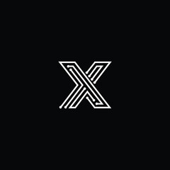  Professional Innovative Technology Initial X logo and XX logo. Letter X XX Minimal elegant Monogram. Premium Business Artistic Alphabet symbol and sign