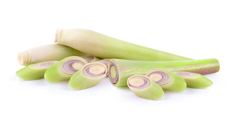 Lemongrass on a white background