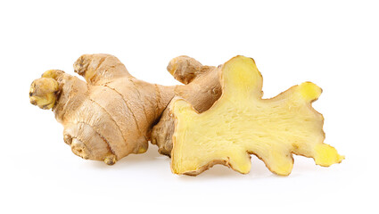 ginger on white background. depth of field