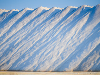 Mountain of salt near the village of Santa Pola. Province of Alicante. Spain