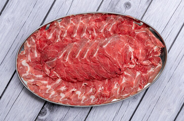 Sliced Beef on Platter 