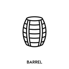 barrel icon vector. barrel sign symbol.