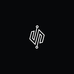  Professional Innovative Technology Initial UN logo and NU logo. Letter UN NU Minimal elegant Monogram. Premium Business Artistic Alphabet symbol and sign