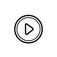 Play Video Icon - Online Video Web Symbol - Vector