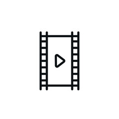 Filmstrip Icon - Play Video Symbol - Vector