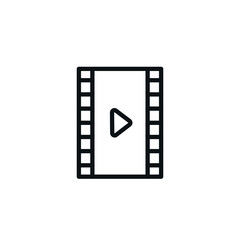 Filmstrip Icon - Play Video Symbol - Vector