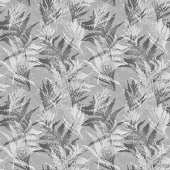 Floral Seamless Pattern with Fern Leaves.