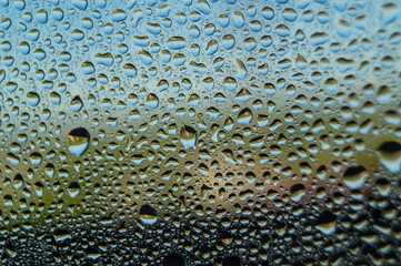 Naklejka premium water drops on the glass
