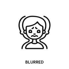 blurred icon vector. blurred sign symbol.