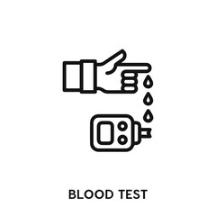 Fototapeta premium blood test icon vector. blood test sign symbol.
