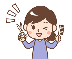 ヘアカット　女性