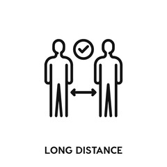 long distance icon vector. long distance sign symbol.