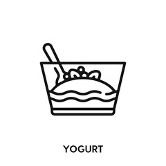 yogurt icon vector. yogurt sign symbol.