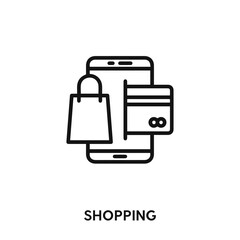 Shopping icon vector. Shopping sign symbol.