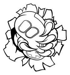 A gamer claw or monster hand holding a video game controller in its talons