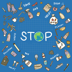 Stop world plastic waste pollution