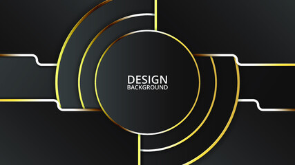 Obraz premium luxurious black gold background design