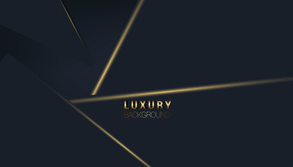 Dark background overlap layer with gold light,Abstract polygonal pattern luxury dark blue with gold background
