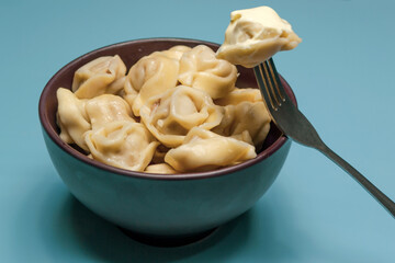 Delicious homemade meat dumplings with minced meat