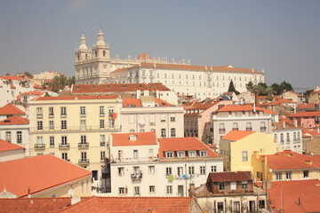 Vue Panoramique Vieille Ville de Lisbonne Portugal