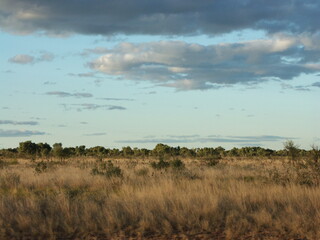 Fototapeta na wymiar clouds over the savannah