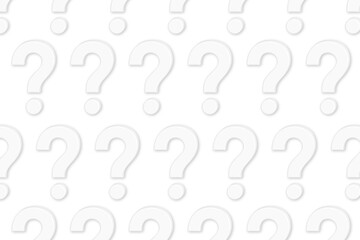 Question mark design on white background