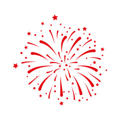 firework explosion icon on white background vector illustration design