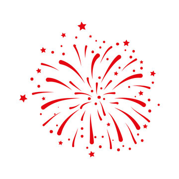 firework explosion icon on white background vector illustration design