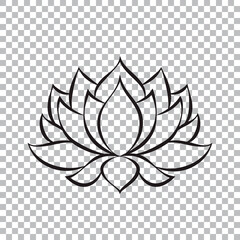 Lotus flower silhouette - 354045619