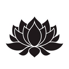Lotus flower silhouette