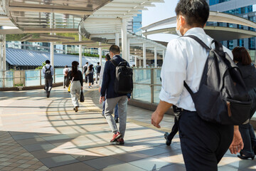 緊急事態宣言解除後の通勤風景