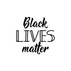 Black lives matter. Vector illustration. Lettering. Ink illustration.