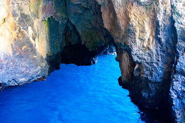 Italy, Campania, Marine Protected Area - Infreschi and Masseta coast - 11 August 2019 - The beautiful Blue Cave