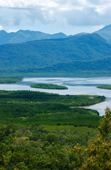 River with mountain background near Townsville in Queensland, Australia