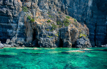 Italy, Campania, Marine Protected Area - Infreschi and Masseta coast - 11 August 2019 - The crystal...