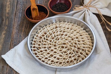 homemade oatmeal cookies on a wooden table