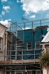 Fototapeta premium A Bright and Colourful London Building with a Staircase