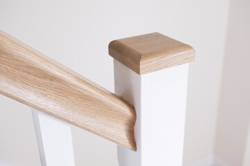 Oak and white paint colour wooden banister