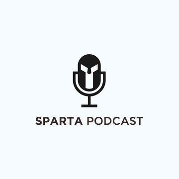 spartan podcast logo. mic logo