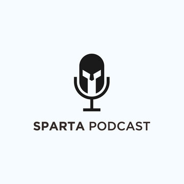 spartan podcast logo. mic logo