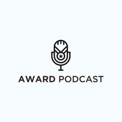 podcast award logo. microphone logo