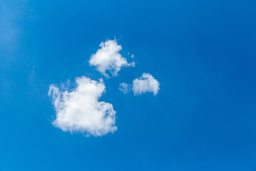 Fototapeta na wymiar Romantic cloud in the shape of a heart on a blue sky. Love concept