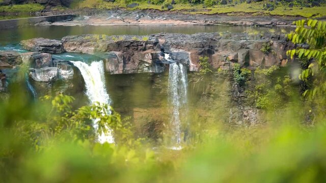 waterfall in forest dang ecotourism giradhodh the stream waterfall around the green tree gujrat india