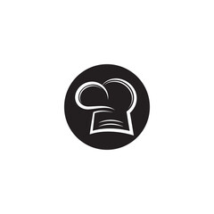 Chef hat logo template vector