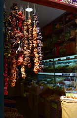 Dried vegetables in a Market in Greece