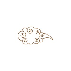 Chinese Cloud logo template icon vector