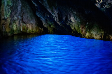 Italy, Campania, Capo Palinuro - 11 August 2019 - The suggestive Caves Blue Grotto