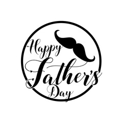 Happy father day silhouette image and stock vector with white background