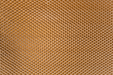 Honeycomb cardboard cells. Geometric background. Recyclable craft paper. High quality photo