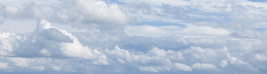 blue sky with white clouds and sun light background